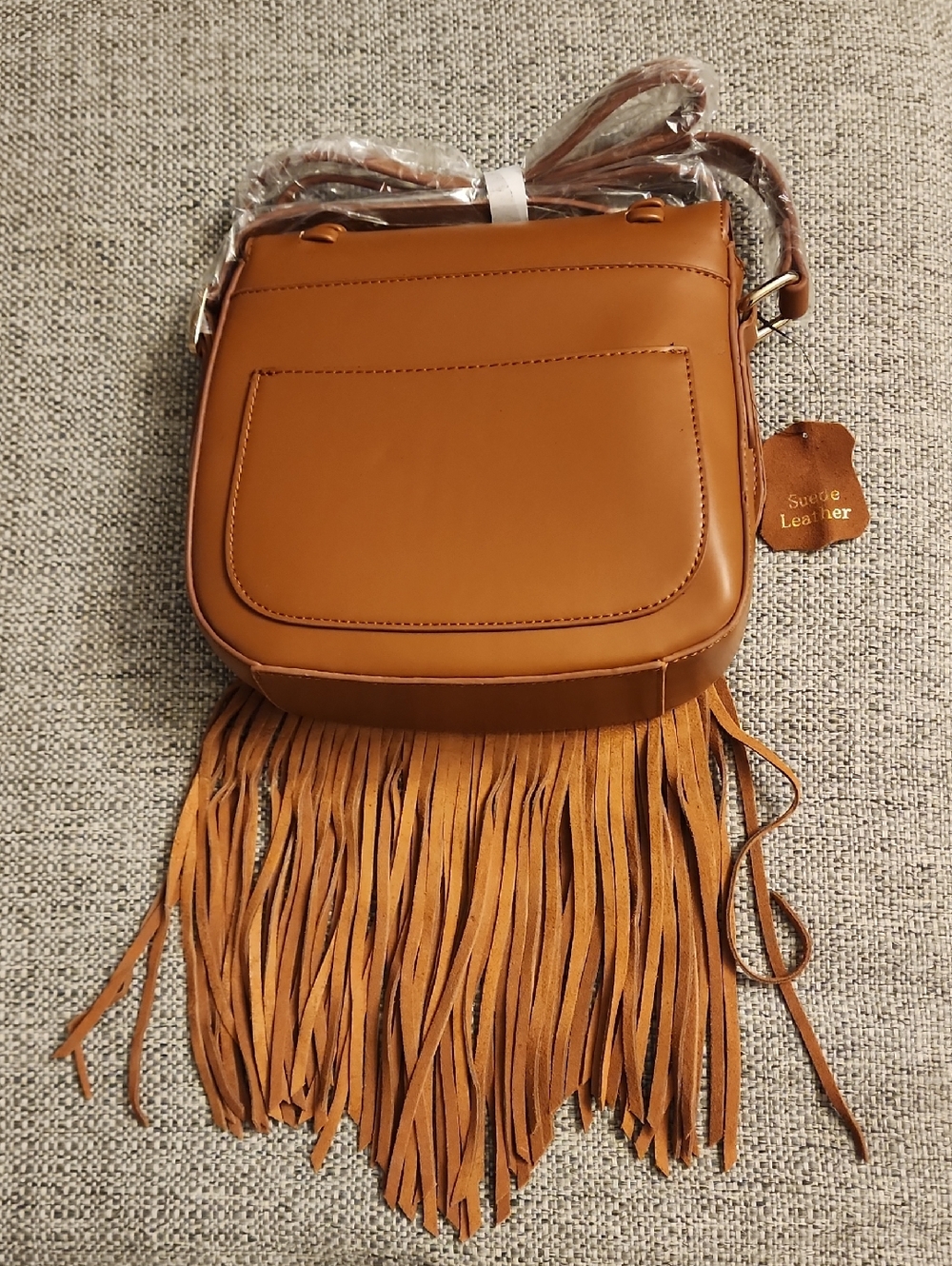 Summer & Rose Fringe Crossbody Bag in Tan - Picture 4 of 7